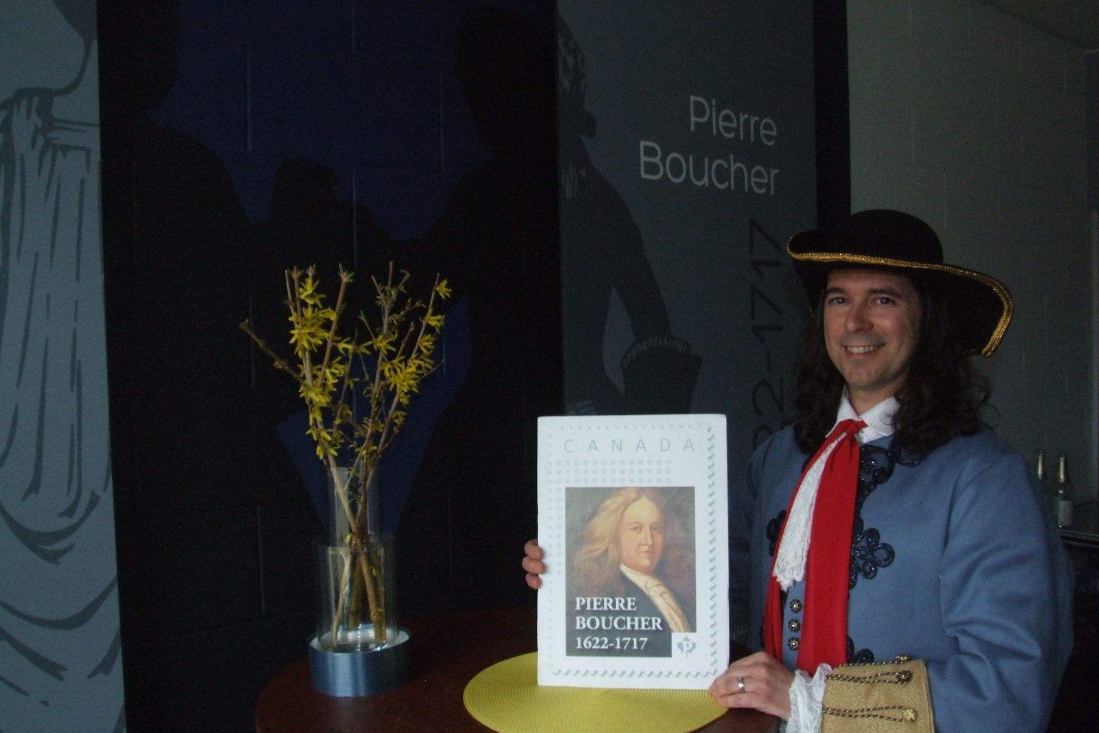 Émission d’un timbre-poste à tirage limité à l’effigie de Pierre Boucher à Boucherville