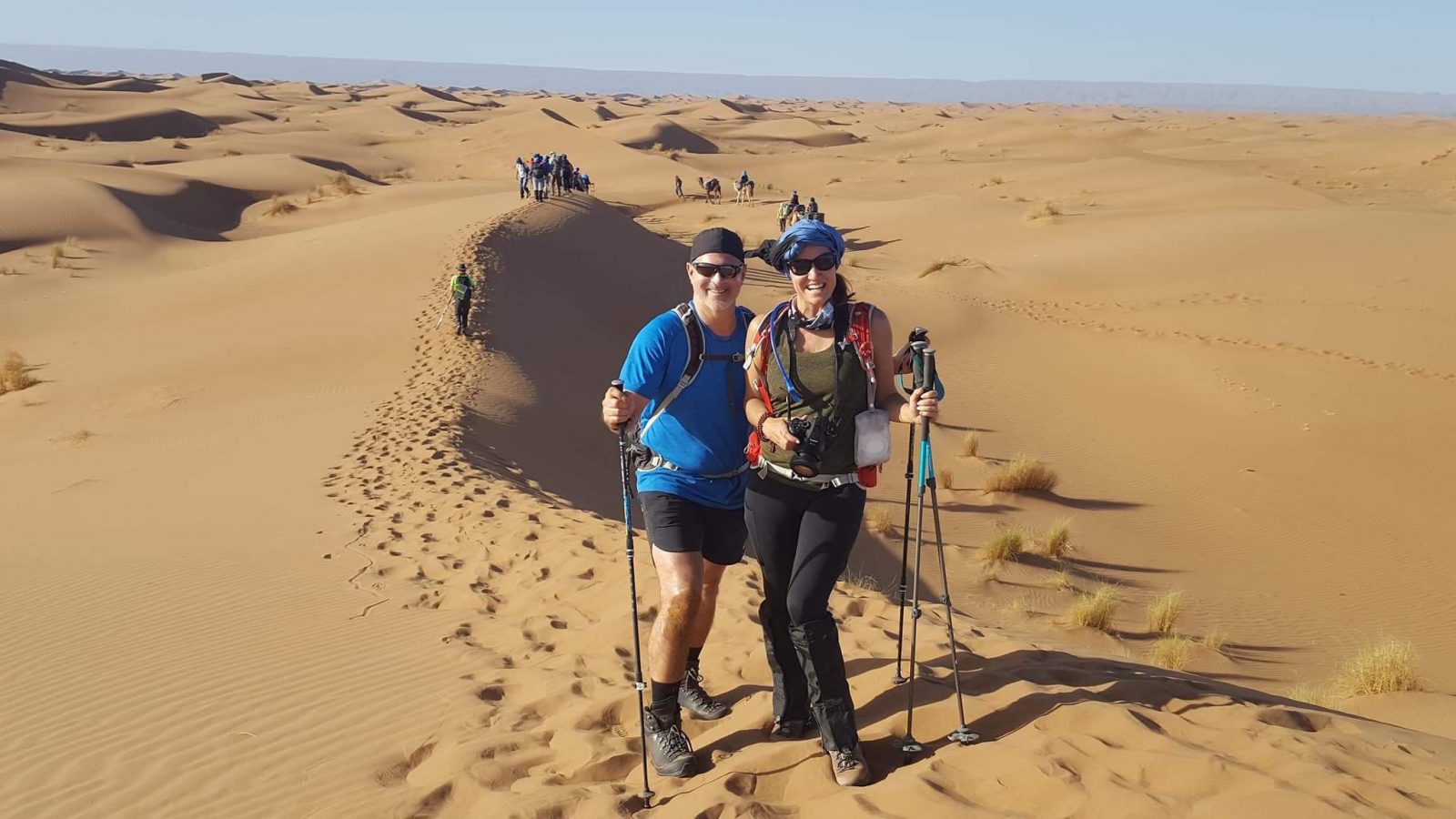 Deux Bouchervillois marchent 145 km dans le désert du Sahara au profit de la Société de recherche sur le cancer