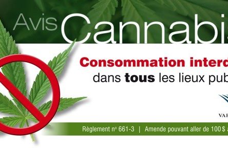 Dans la majorité des municipalités de la MRC: interdiction de consommer du cannabis dans les lieux publics de la région