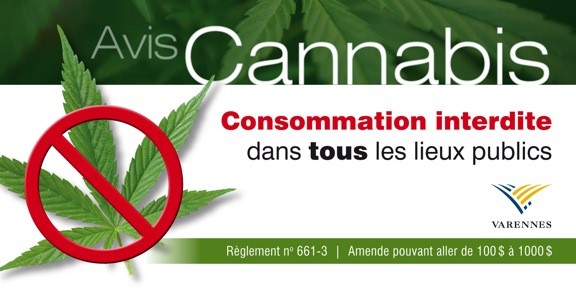 Interdiction de consommer du cannabis dans tous les lieux publics à Varennes