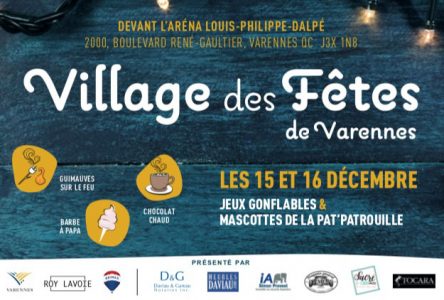 Village des Fêtes de Varennes les 15 et 16 décembre prochains