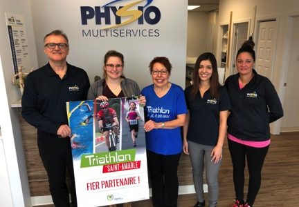 Triathlon de Saint-Amable: la clinique Physiomultiservices est partenaire présentateur de l’édition 2019