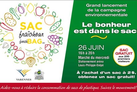 Nouvelle campagne environnementale à Varennes: « Le bonheur est dans le sac »