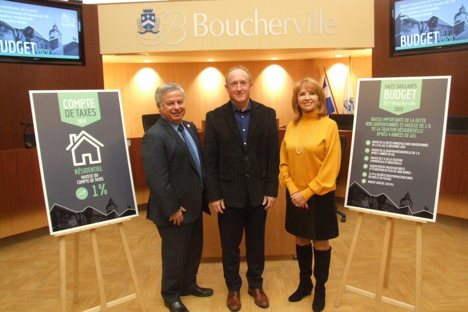 Une première augmentation de la taxe résidentielle de 1% en cinq ans à Boucherville