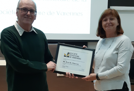 Nomination d’Yves G. Vincent à titre posthume comme membre honoraire  de la Société d’histoire de Varennes