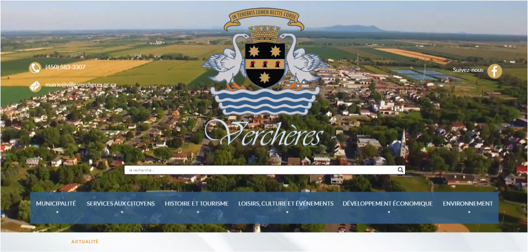 Le site Internet de la Municipalité de Verchères fait peau neuve
