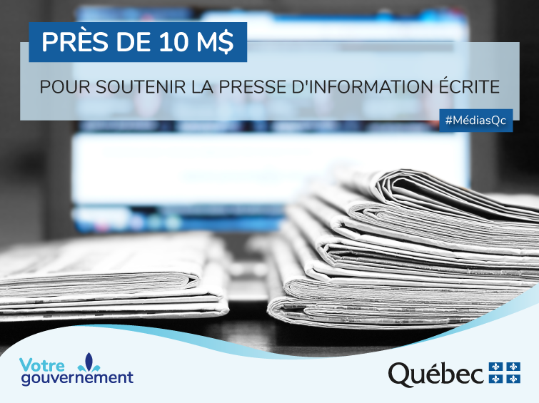 Québec octroie près de 10 M$ pour soutenir la presse d’information écrite