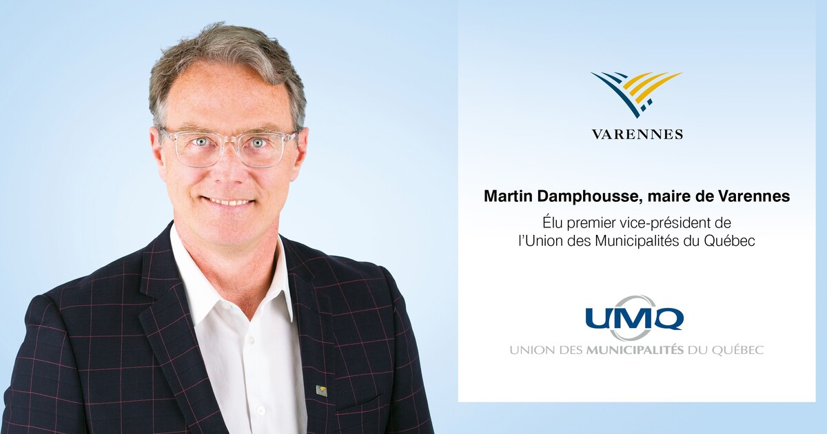 Martin Damphousse élu premier vice-président de l’Union des municipalités