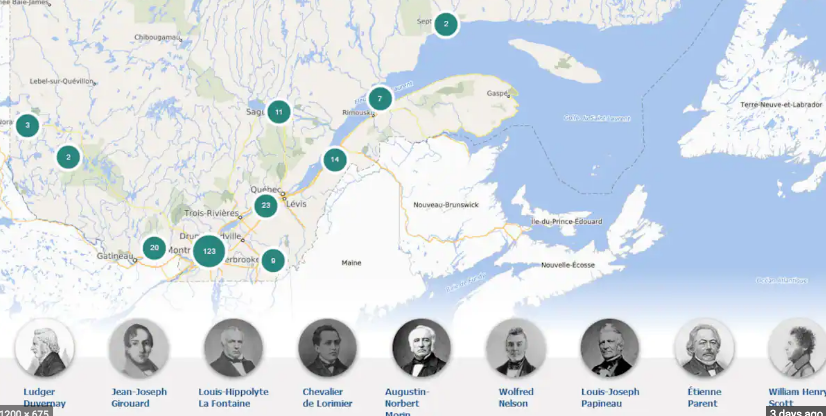 L’histoire des patriotes du Québec mise en valeur par une carte interactive