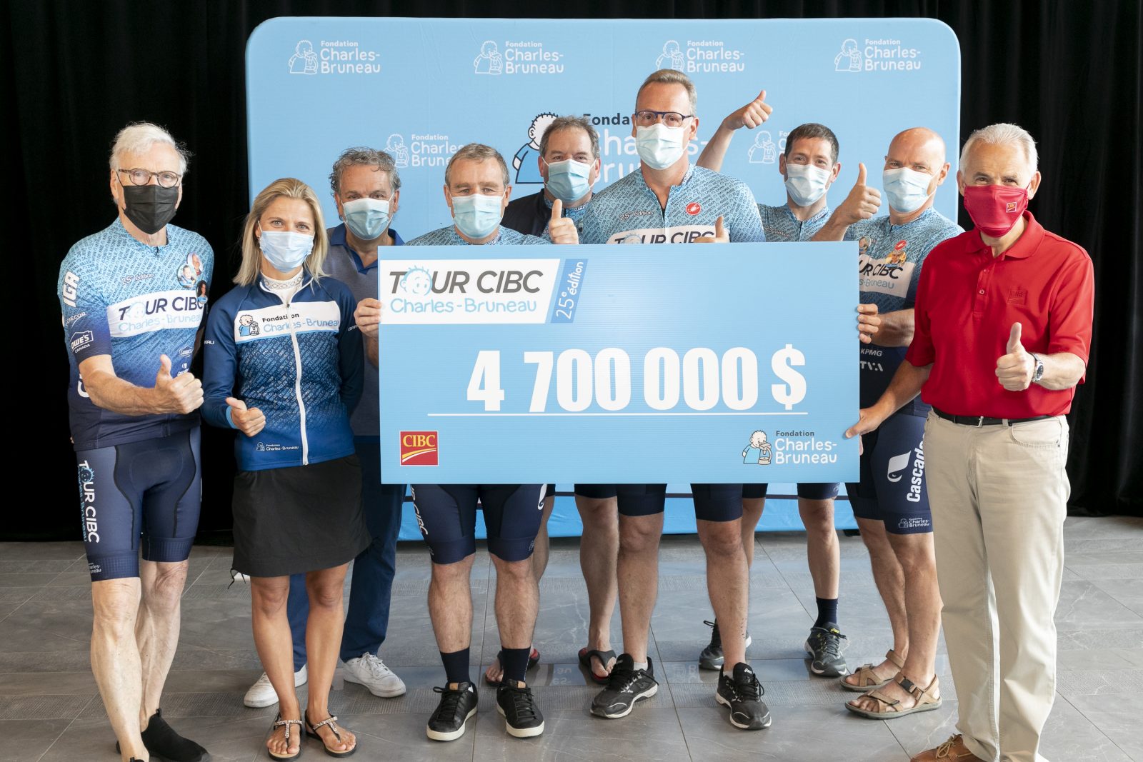 4,7 M$ amassés pour la 25e édition du Tour CIBC Charles-Bruneau