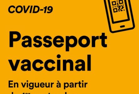 Sainte-Julie exigera le passeport vaccinal dans la majorité de ses activités à compter du 1er septembre