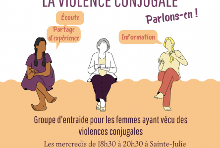 Le Centre de femmes Entre Ailes crée un groupe d’entraide pour les femmes ayant vécu de la violence conjugale