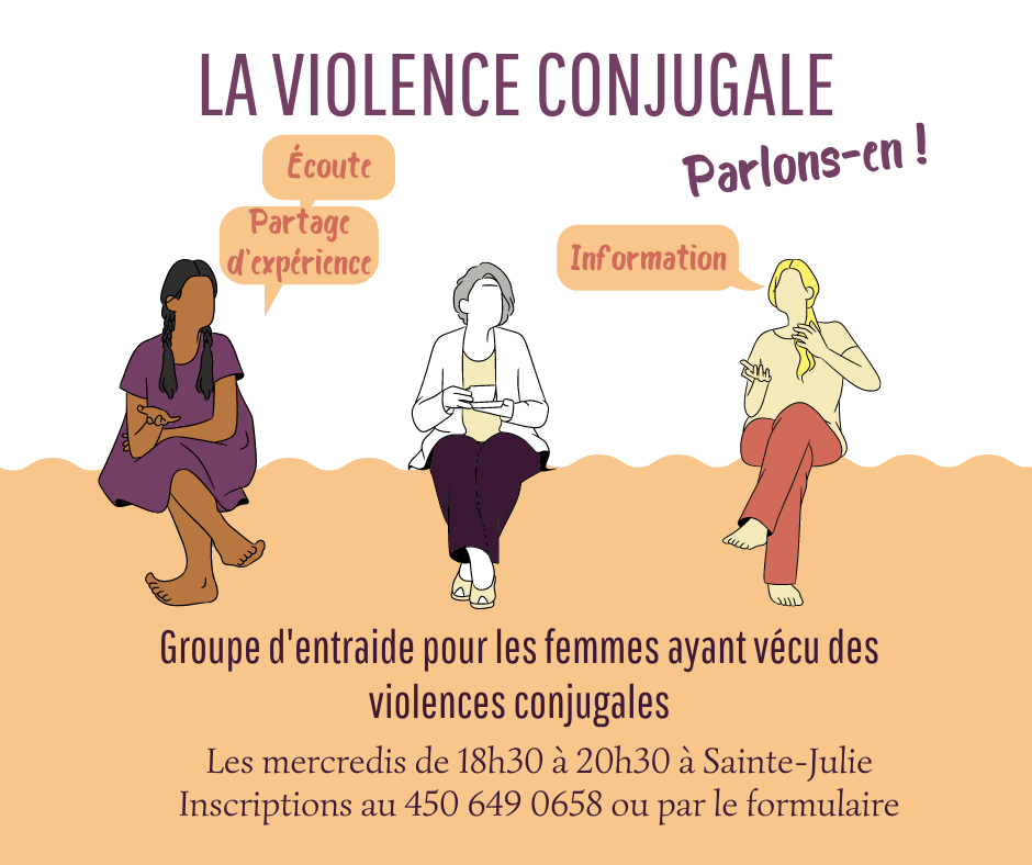 Le Centre de femmes Entre Ailes crée un groupe d’entraide pour les femmes ayant vécu de la violence conjugale