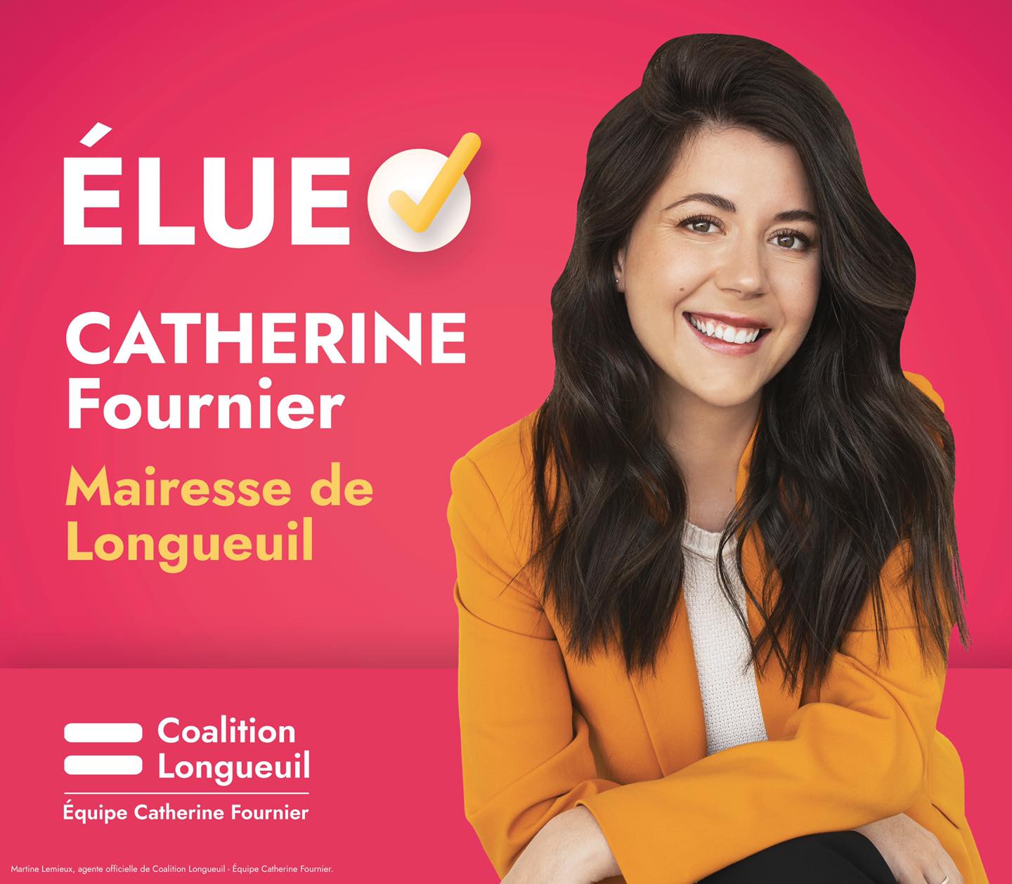 Catherine Fournier  facilement élue mairesse de Longueuil