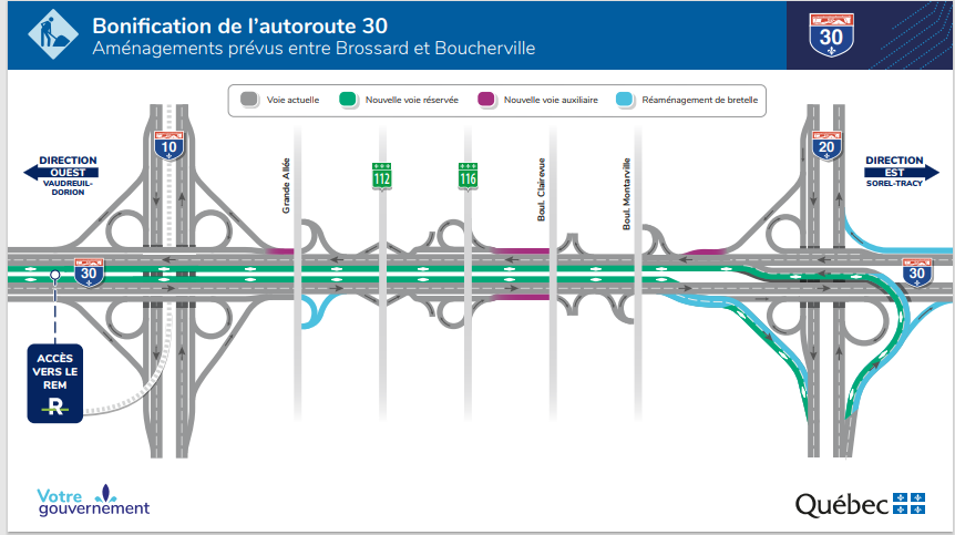 Québec annonce le début des travaux de décongestion de l’autoroute 30
