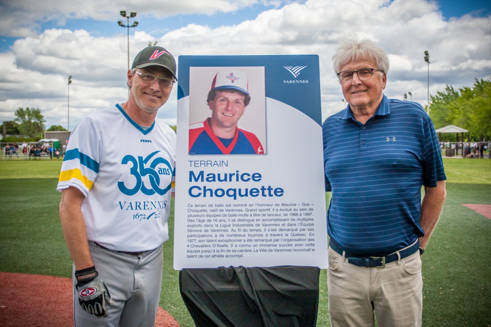 Varennes nomme un terrain de balle en l’honneur de Maurice « Gus » Choquette