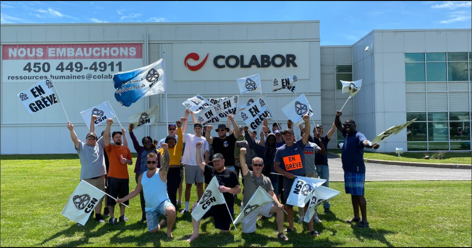 Les employés de Colabor de Boucherville en grève