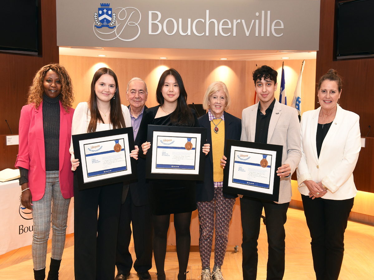 Boucherville décerne le prix Mérite étudiant à trois Bouchervillois