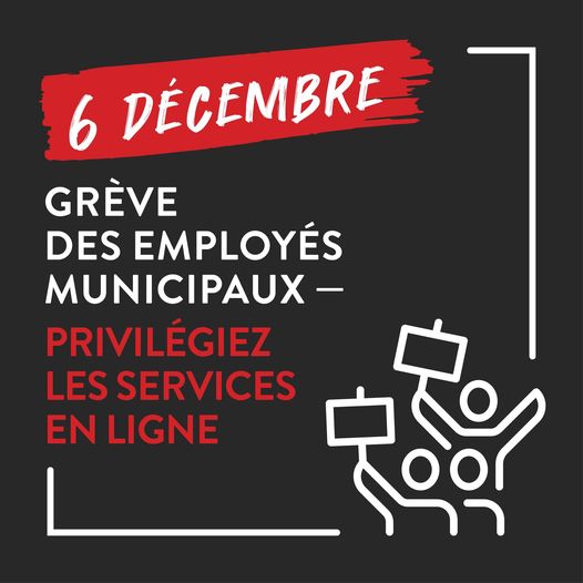 Grève des employés municipaux à Sainte-Julie: fermeture de bâtiments et suspension des activités de loisir le 6 décembre