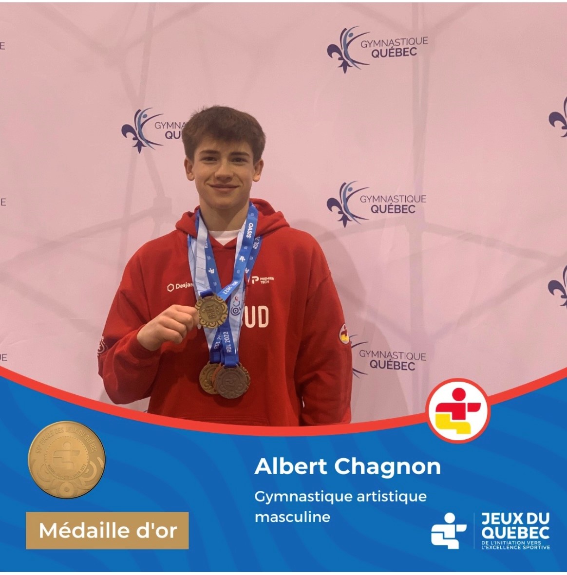 7 médailles dont 5 d’or pour le gymnaste varennois Albert Chagnon