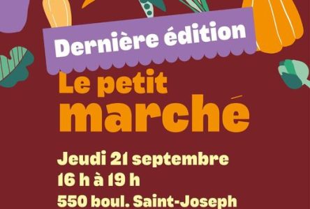 Sainte-Julie : dernière édition du marché public le 21 septembre
