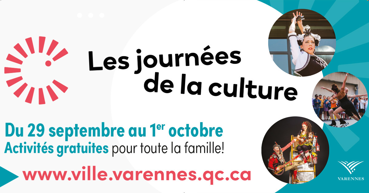 Une programmation riche et variée pour les Journées de la culture à Varennes