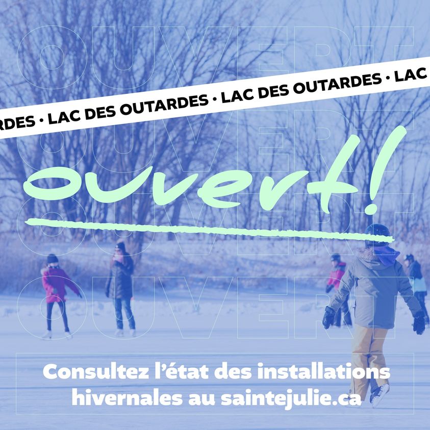 Le lac des Outardes à Sainte-Julie est  ouvert pour patiner
