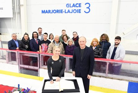 Une glace du Centre Gilles-Chabot au nom de Marjorie Lajoie