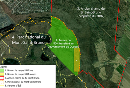 Parc national du Mont-Saint-Bruno: travaux d’enlèvement de munitions